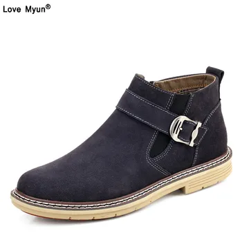 

Men Ankle Boots High Quality Genuine Leather Men Boots Warm Outdoor Men Chelsea Boots Fashion Men Winter Shoes38-47 993