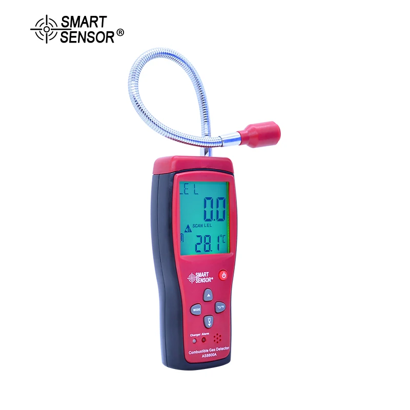 SMART SENSOR AS8800A Combustible Natural Gas Detector Portable Gas Leak Location Determine Gas Analyzer