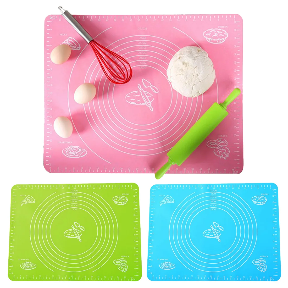 

Silicone Baking Mat Thickening Flour Rolling Scale Mat Kneading Dough Pad Baking Pastry Rolling Mat Bakeware Liners