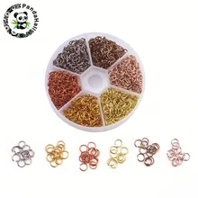 Mixed Color Aluminum Wire Single Loops Split Ring Open Jump Rings For Jewelry Finding DIY Necklace Bracelet 6x0.8mm 1080pcs/box