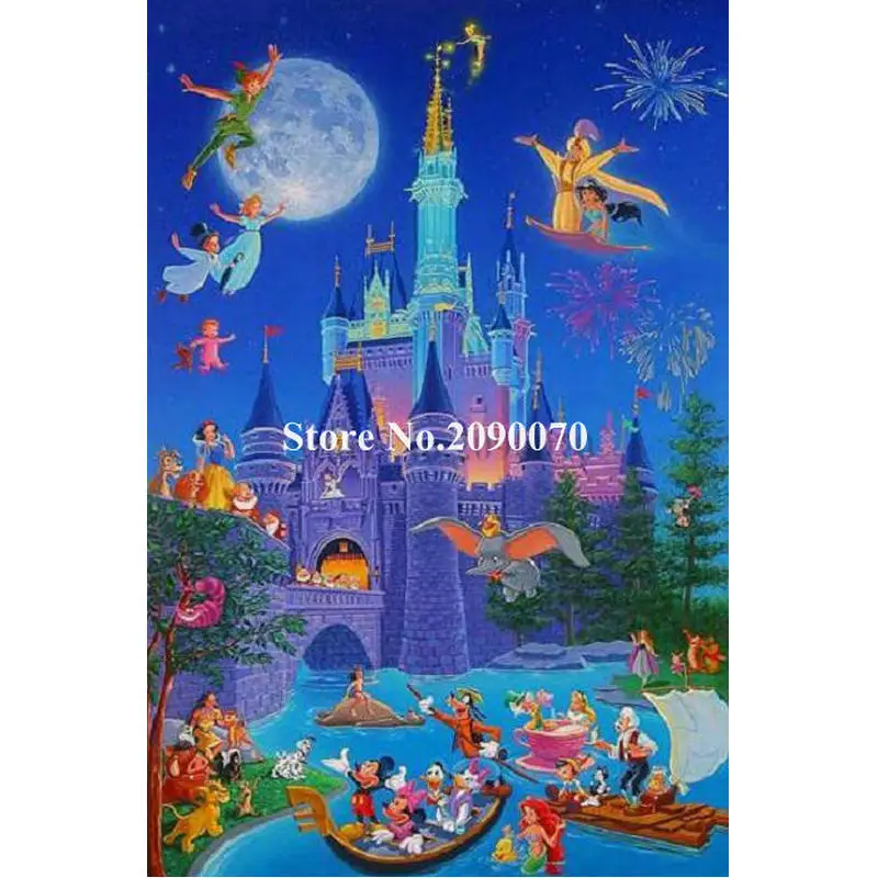 

5D diy Diamond embroidery castle Rhinestone Mosaic Cross Stitch full square diamond Painting Mickey mouse Home Decor