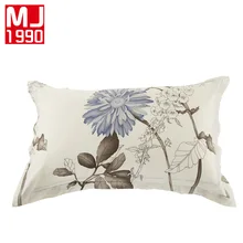 New 100 Cotton Printed Woven Eco Friendly Flower Pattern Pillowcase 2Pcs Comfortable Sleeping Pillow Case Size