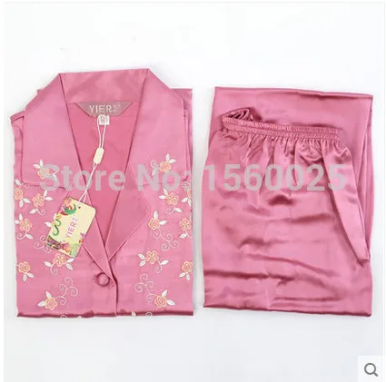 Женская пижама из шелка тутового шелкопряда с вышивкой Размеры M/L/XL/XXL|womens pajamas
