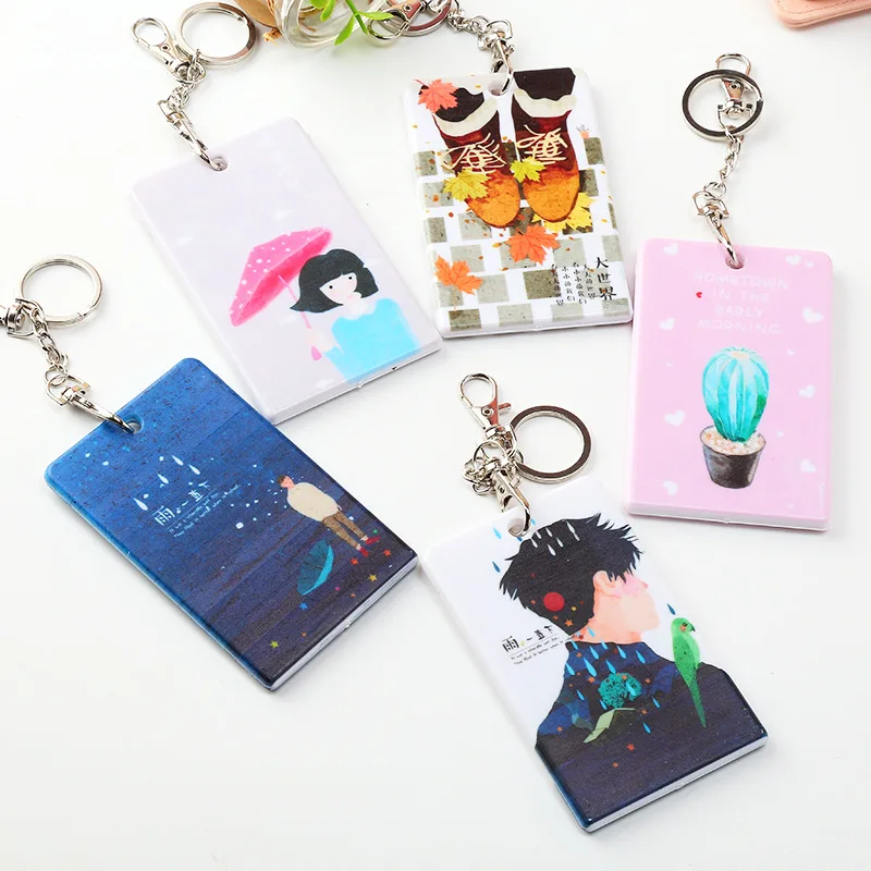 Bank Credit Keyring Card Cover Bus Card Cartoon Cactus Case Card Holder