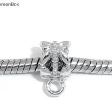 Дорин коробка Прекрасный 50 Серебряный тон цветок дужки бусины браслет шарма(B05750