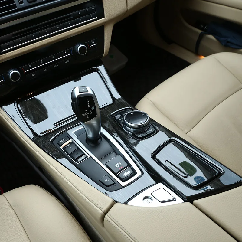 Черная пепельная древесина для BMW 5 серии F10 2011- 520li 525li 530li ABS центральная консоль панельная Накладка для коробки передач отделка автомобильные аксессуары