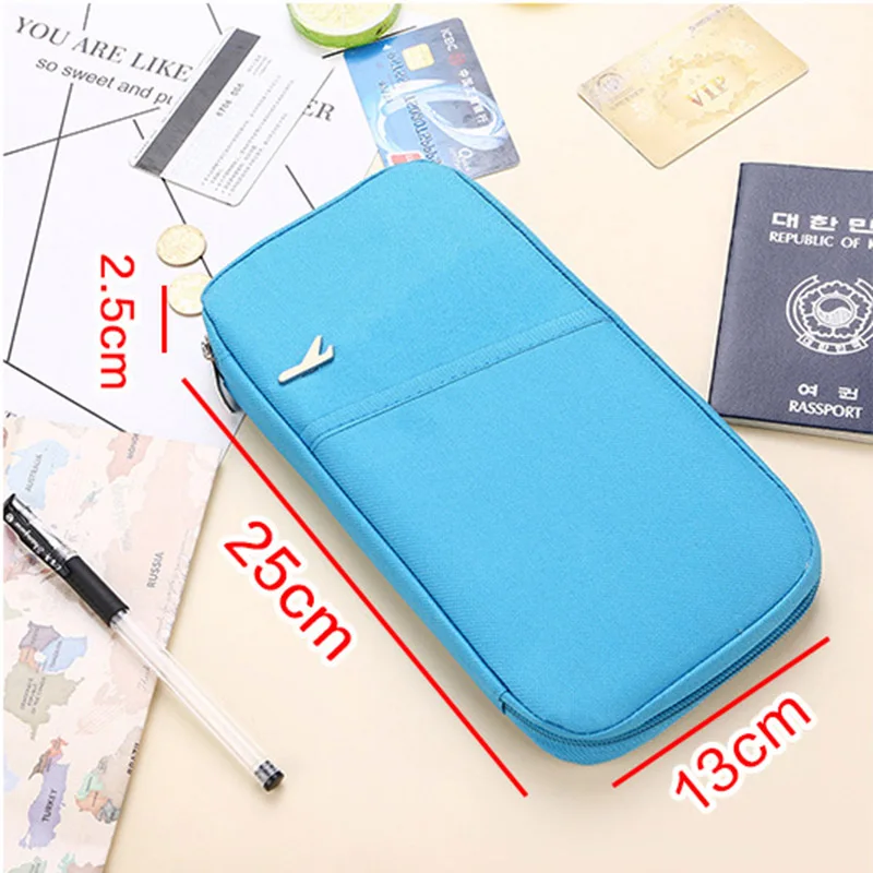 Passport Cover Travel Credit ID Card Holder Cover Money Wallet Document Organizer Men Women Multifunction Passport Bag PC0050 (2)