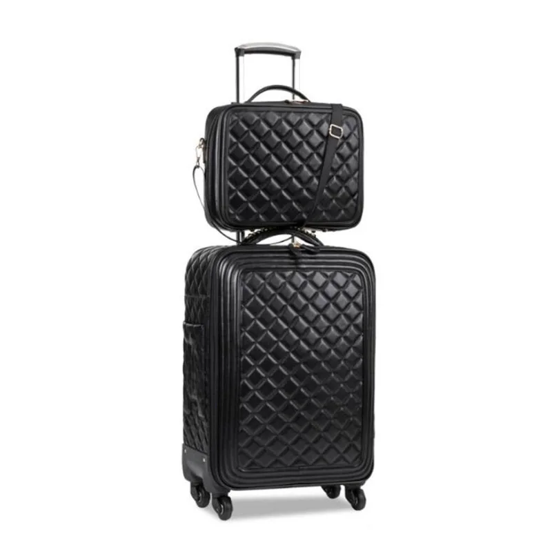 Luggage sets,16/20/24 inch Lady carry-on trolley case,High-quality leather suitcase,Retro suitcase,High-quality...