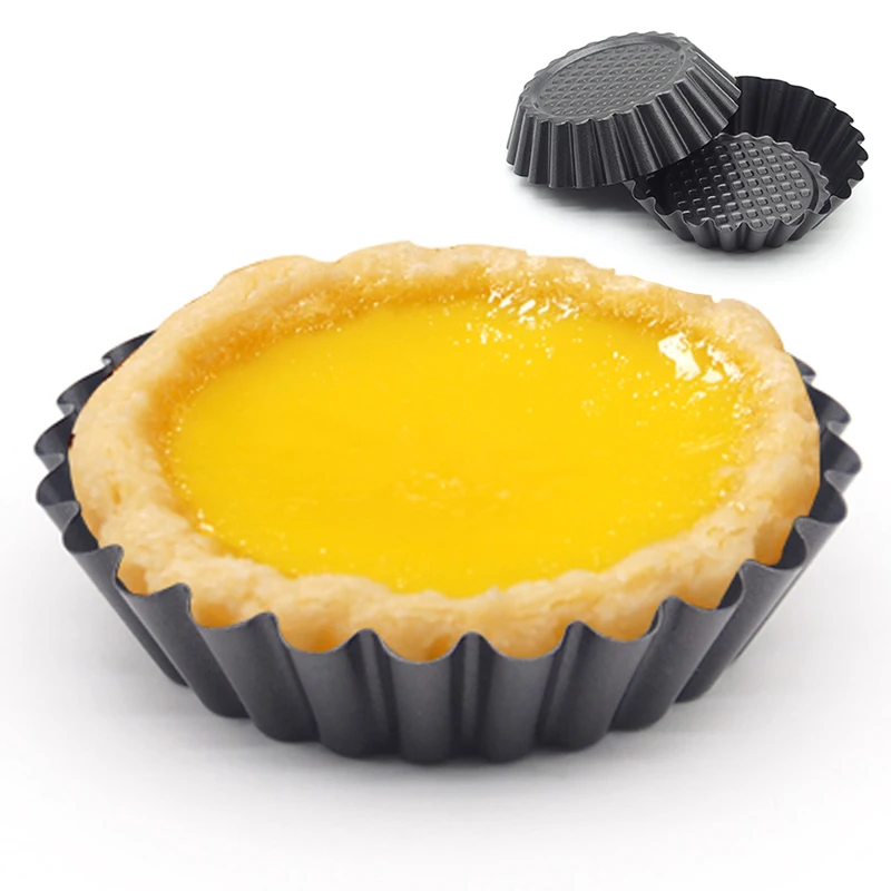 5pcs/set Heavy Carbon Egg Tart Mold Cupcake Cake Cookie Mold Kitchen