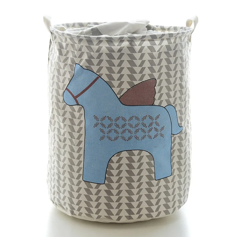 

Laundry Basket Bucket Animal Pattern Laundry Hamper Multifunction Storage Basket 66CY