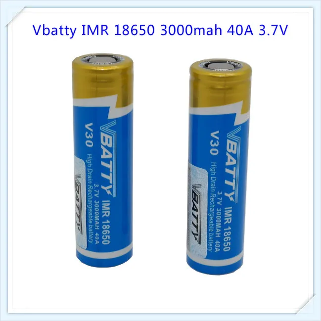 

Shenzhen Li-ion Battery manufacturer Vbatty V30 e cigarette 18650 3000mah Real capacity battery 40A 3.7V 1pc battery