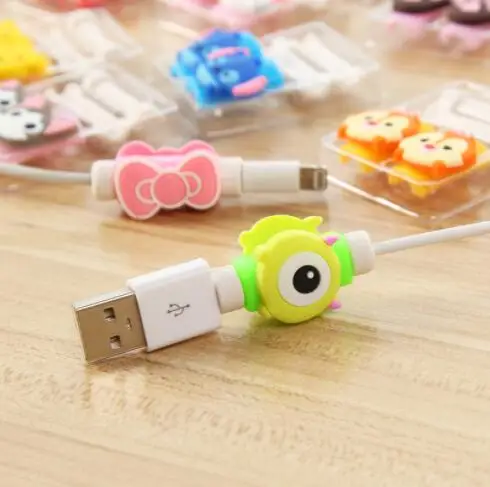 1 шт., USB кабель, защита для наушников, цветной чехол для iphone, android, кабель для передачи данных, защитный рукав для iphone 5, 6, 7 plus