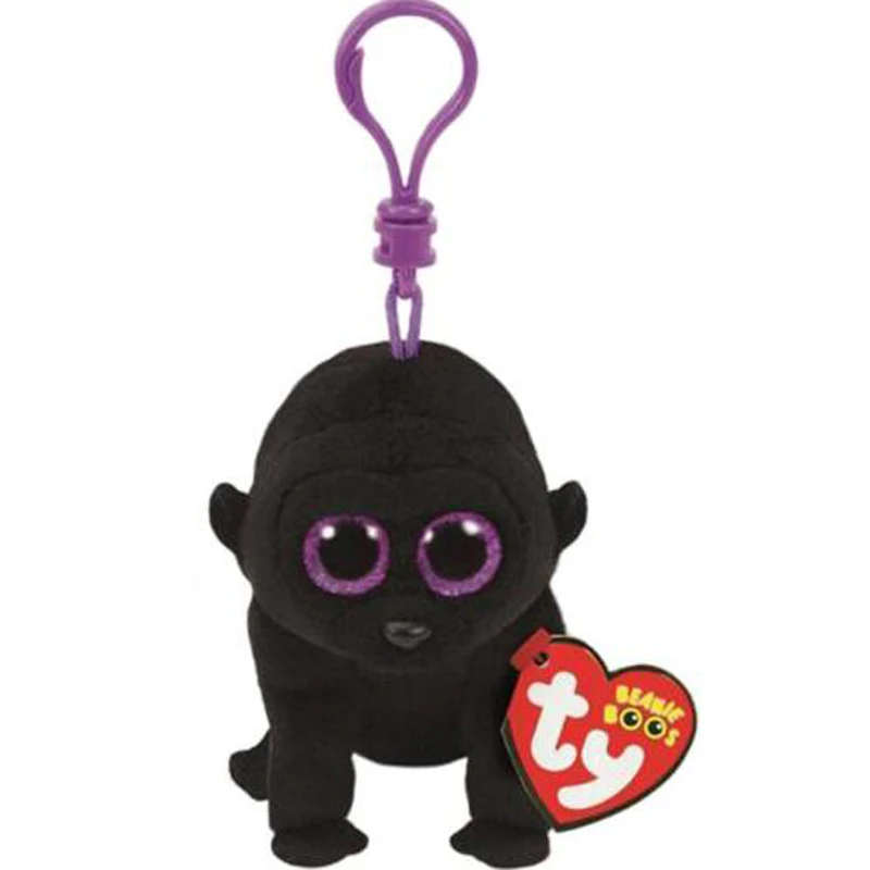 Ty Beanie Boos Big Eyes Plush Dog Keychain Doll Unicorn Penguin Leopard Owl Monkey Clip Toys 4\
