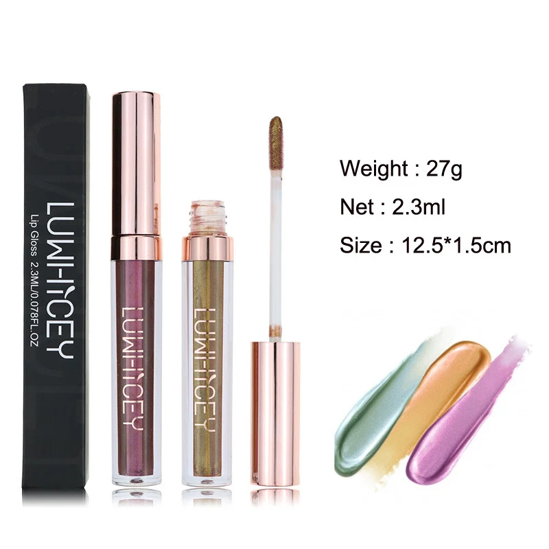 

1 Pcs Liquid Glitter Lip Glaze Holographic Mermaid Pigment Liquid Lipstick Lip Plumper JIU55