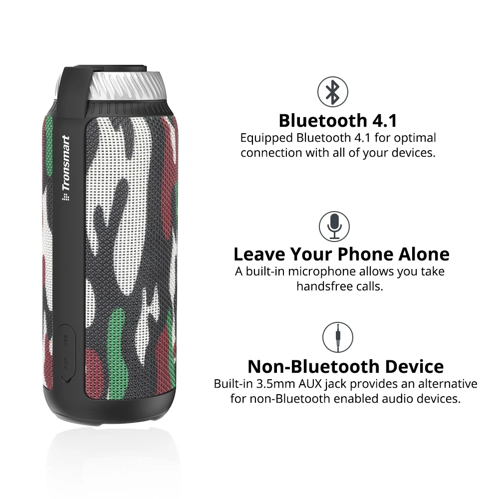 Tronsmart T6 Bluetooth Динамик 25W Колонка для отдыха на открытом воздухе Портативный