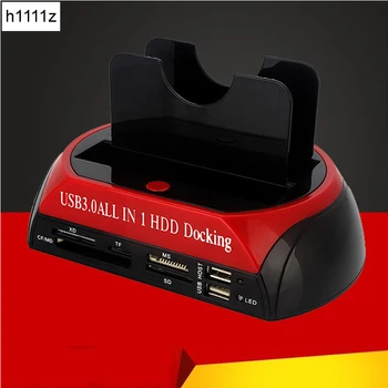 

USB 3.0 All in One HDD Docking Station Multi Card Reader Slot for HDD Enclosure 2.5/3.5 inch SATA/IDE Hard Drive Docking Station