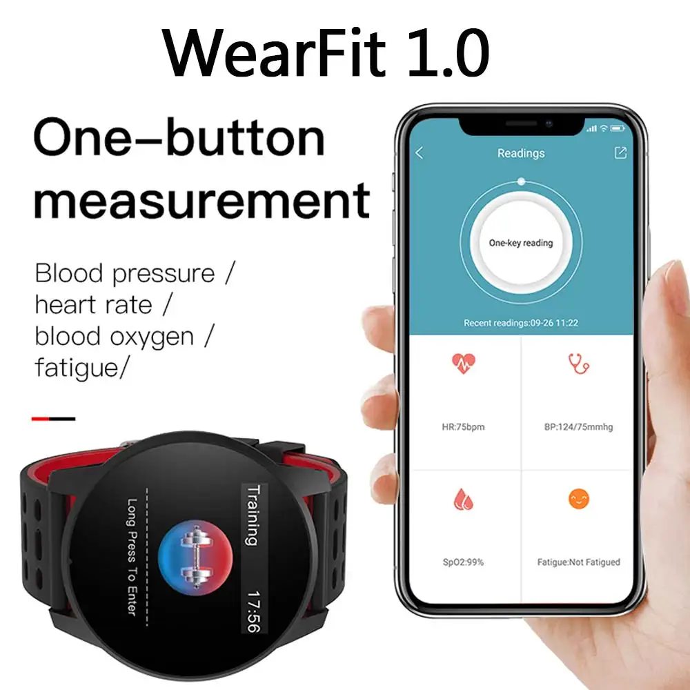 Смарт-часы W1 для мужчин кровяное давление фитнес-трекер для измерения сердечного ритма шагомер мужские спортивные Смарт-часы для Android IOS