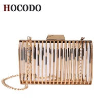 HOCODO Роскошные театральные сумочки женские Металлические Полые сумки на плечо для свадьбы вечеринки свидания телефон простые элегантные модные сумки клатч