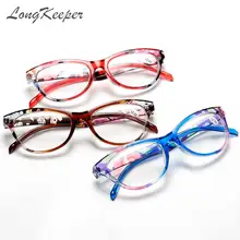 Модные Винтажные Очки с цветами оправа для женщин Кошачий глаз очки для чтения дамы Пресбиопия очки по рецепту защиты