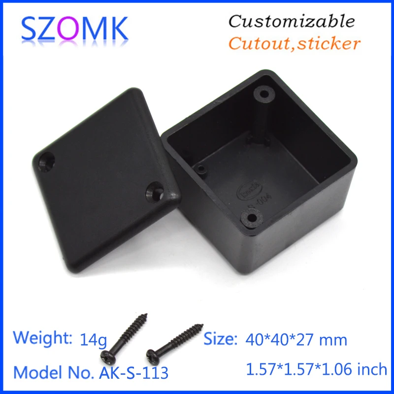 szomk plastic enclosure for electronics plastic case small black instrument housing junction box customizable equipment enclosure (22)
