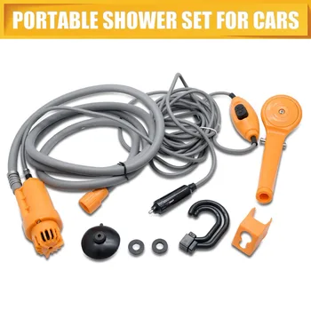 

12V For Car Caravan Outdoor Camping Washing Machine Handheld Portable Washer Car Water Gun Pump Travel Pet Dog Take Shower Set