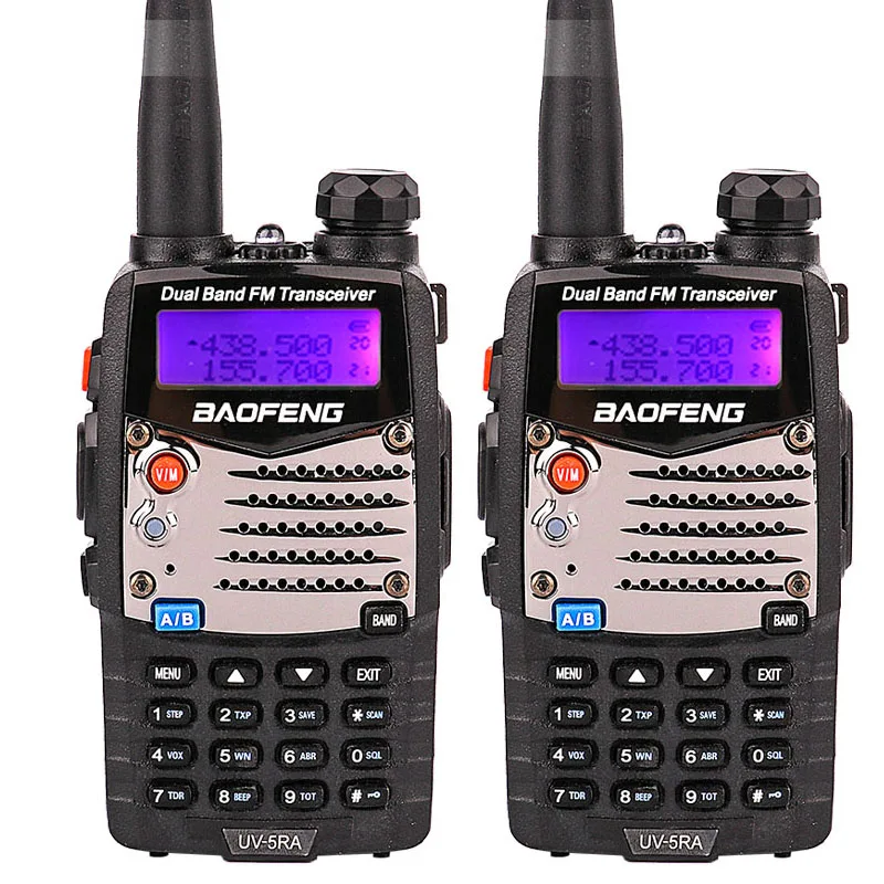 Upgrade 2pcs baofeng uv 5r uv 5ra Handheld Dual Band mobile radio uhf vhf with PPT Headsets