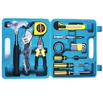 

Hand Tool Set General Household Hand Tool Kit with Plastic Toolbox Storage Case Hammer Plier Screwdriver Knife