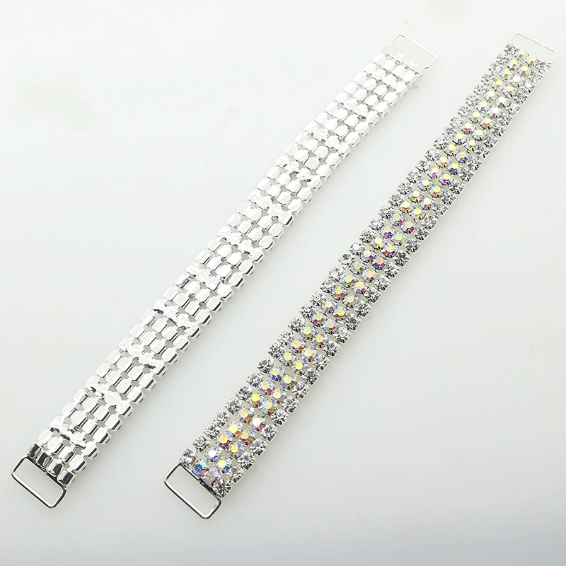 1pcs/Lot 170mm Bikini Sewing Rhinestone Connecter Buckles Beachwear Wedding Dress Decoration Diamond Chain Crystal Bra Crafts