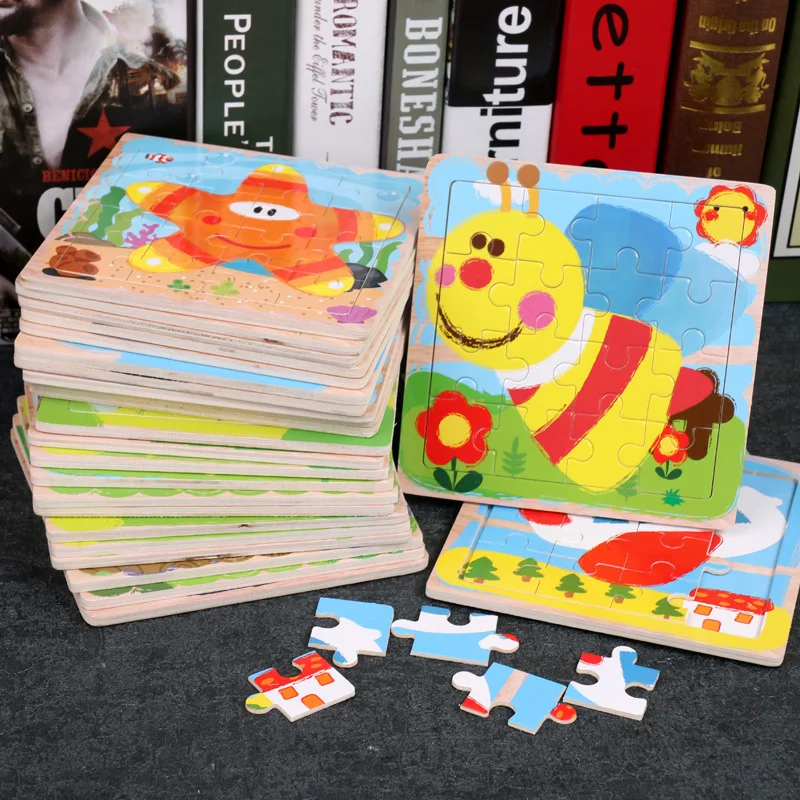 Montessori Toys Educational Wooden Toys for Children Early Learning 3D Cartoon Animal Puzzles Kids Intelligence Math Jigsaw Montessori Toys Educational Wooden Toys for Children Early Learning 3D Cartoon Animal Puzzles Kids Intelligence Math Jigsaw