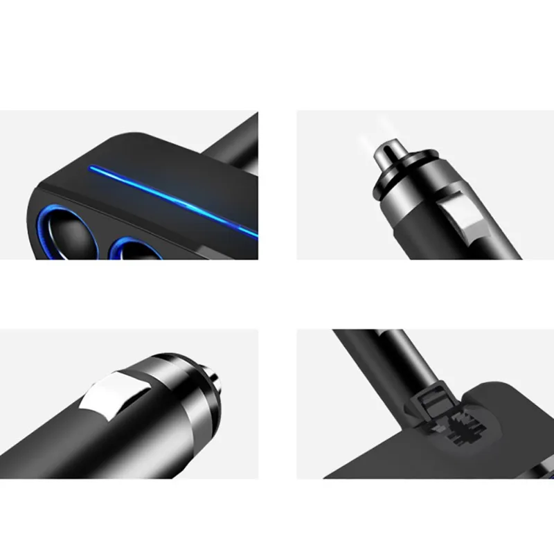 2 способа автомобильный Автомобильный прикуриватель двойной USB зарядное устройство адаптер питания от сети 3.1A 80 Вт разветвитель зарядное устройство DC12V/24 В