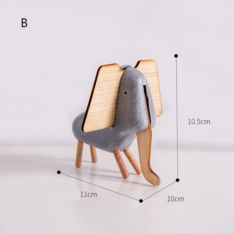B Living Room Decor Nordic Style Decoration Animal Figurines Cartoon Ornaments - Цвет: B