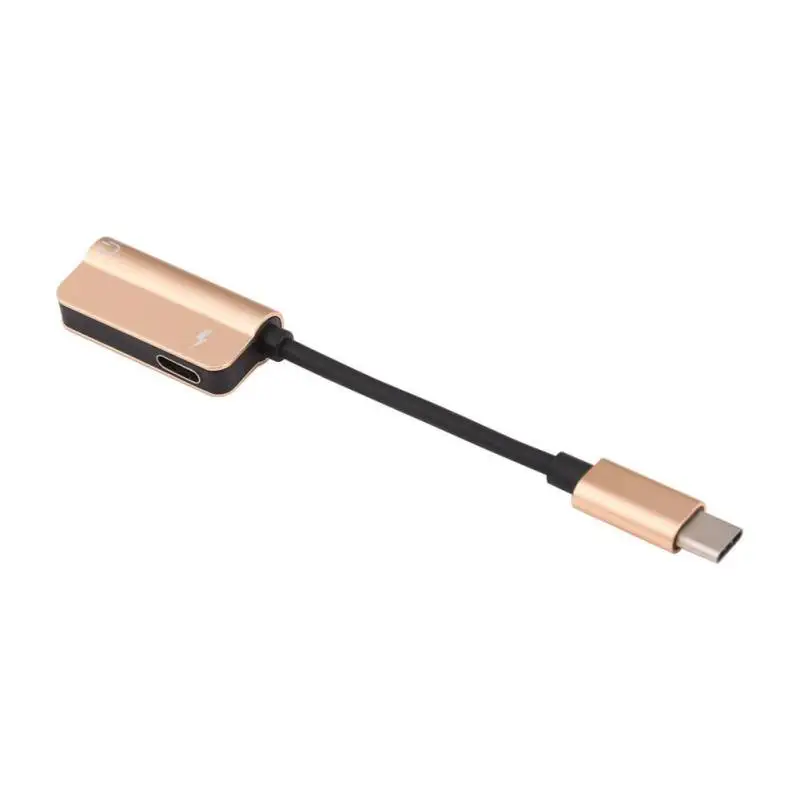 USB C Тип C до 3,5 мм разъем для наушников адаптер Зарядное устройство USB-C AUX аудио кабель для наушников адаптеры для huawei Xiaomi Mi 8 USB3.1 кабель - Цвет: Gold
