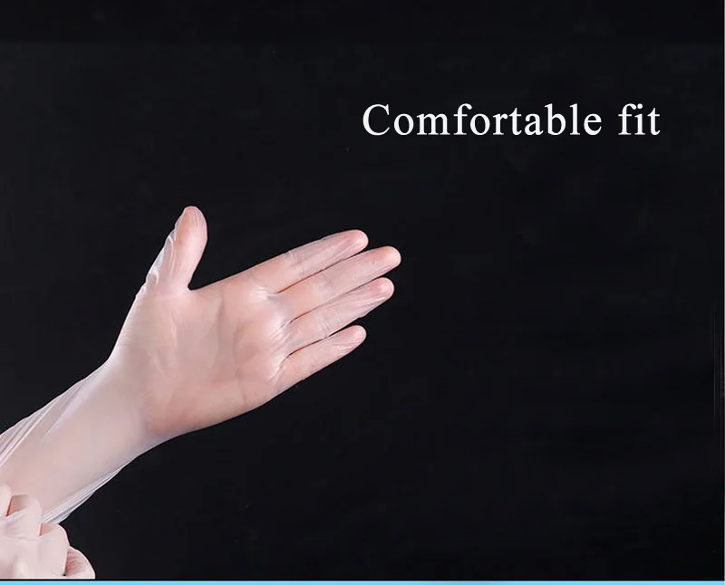 100 коробки одноразовые тату перчатки ПВХ прозрачные толстые парикмахерские