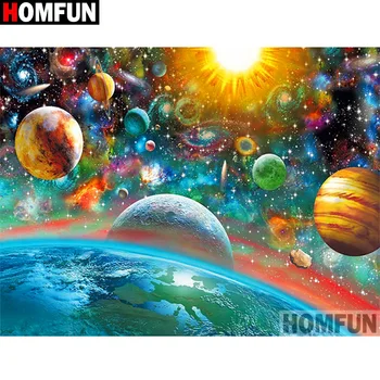 

HOMFUN Full Square/Round Drill 5D DIY Diamond Painting "Cosmic planet" 3D Diamond Embroidery Cross Stitch Home Decor A19785