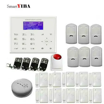 

SmartYIBA 2.4G WIFI GSM Home Security Alarm System Infrared PIR Motion Detector SMS Alarm Equipment For Home and Office