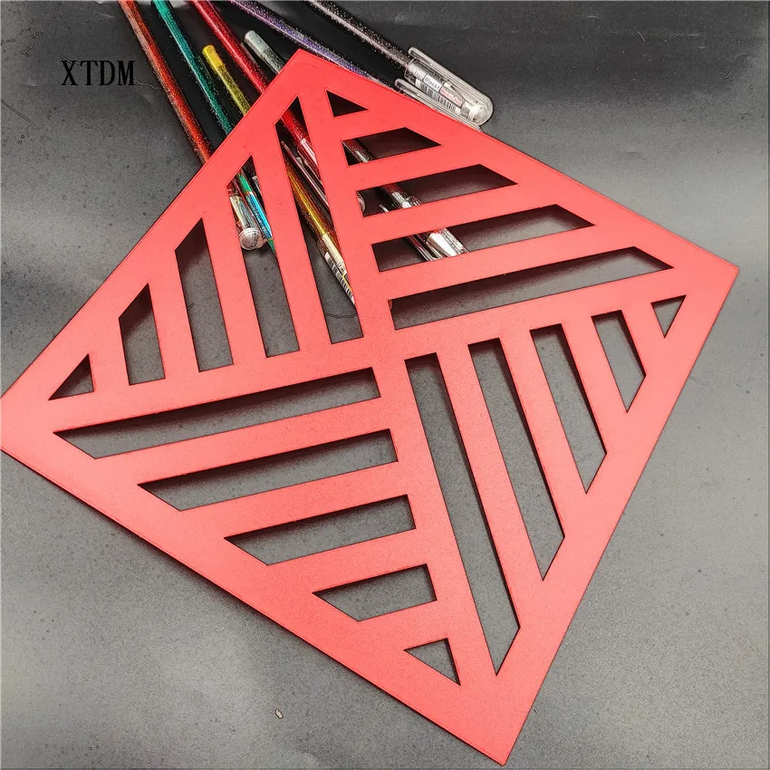 Квадратные пластиковые формы Щит DIY торт шаблоны для вырезания Полые Украшения печать трафарет с кружевом День святого Валентина