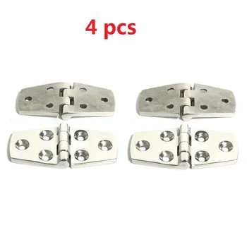 

4Pcs Marine Boat Stainless Steel Strap Hinge 3" x 1.5" Hinges Door Hardware