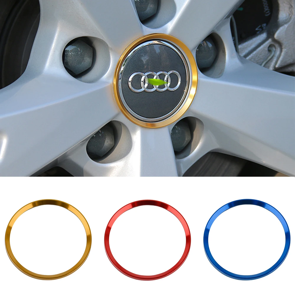 

4Pcs Alloy Car Wheel Center Hub Cap Ring Cover Trim Ring For Audi A3 A4L A5 A6L A7 Q2L Q3 Q5L Q7 Car Styling Sticker