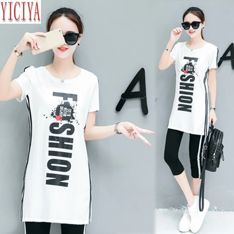 

YICIYA 2 Piece Set Women Pant and Top Outfit Tracksuit Sportswear Co-ord Set Striped Plus Size Large 4XL 5XL 2019 Summer Clothes