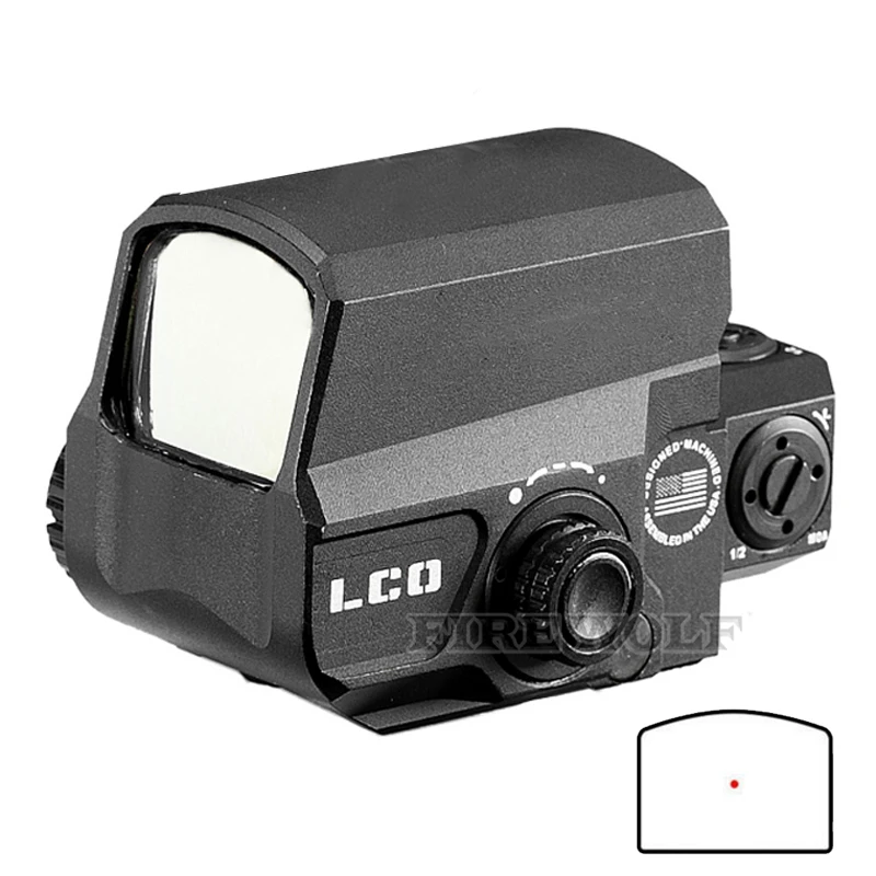 

LCO Upgraded Red Dot Sight Hunting Scopes Holografica Tactical Riflescope Fits Any 20mm Rail Mount Airsoft Gun