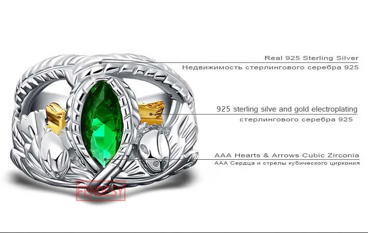 Властелин колец 925 пробы Серебряное кольцо Арагорн Барахир лотр обручальное кольцо модный мужской ювелирный фанат подарок высокое качество