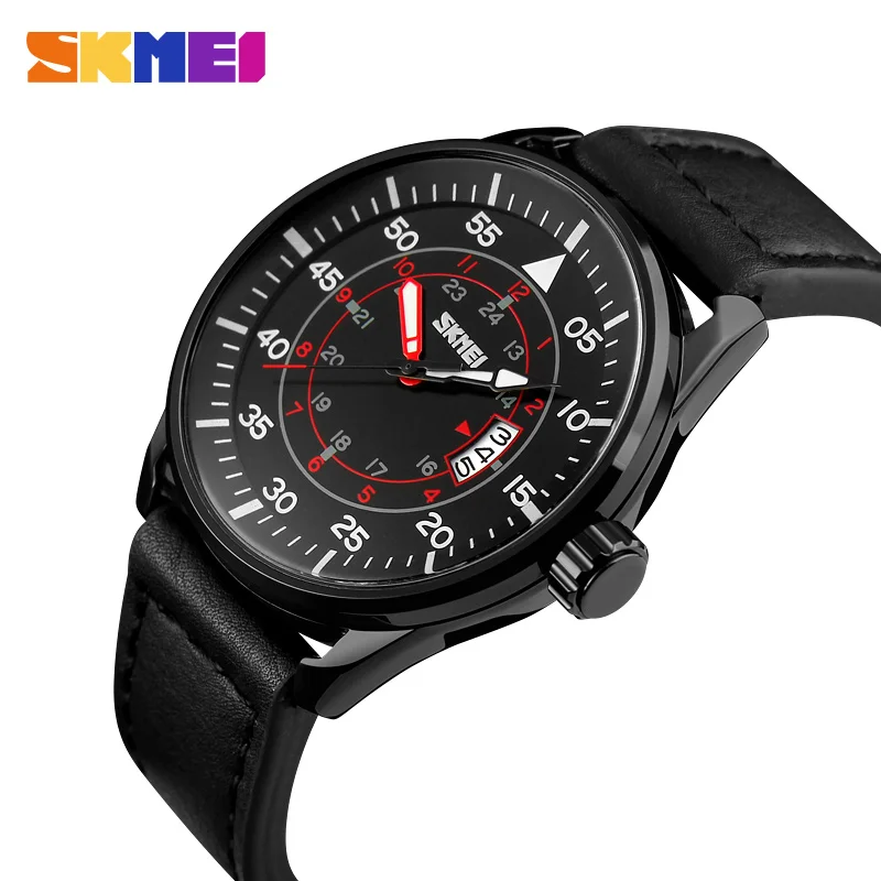 

Hot Fashion Watches Men Quartz Hour Clock Date and Day Clock Man Leather Military Army Sports Waterproof Wristwatch Male Relogio