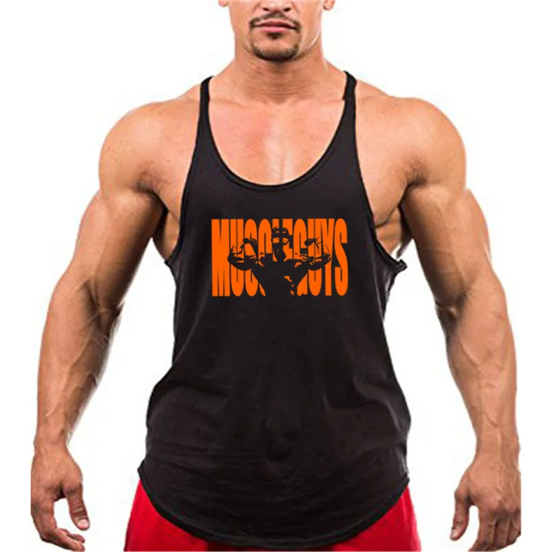 Одежда для фитнеса Muscleguys хлопковые мужские майки бодибилдинг Стрингер 1 см