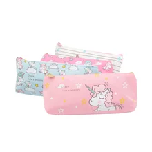 unicorn pencil case stripe kalem kutusu Kawai estuche escolar canvas estojo escola school supplies pen case