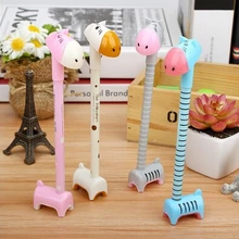 Корейский Дизайн шариковая ручка с бесплатные подарки Ластики Жираф шариковая ручка офис Пластик шариковая ручка