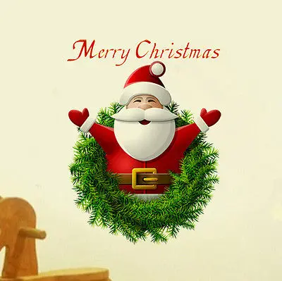 

Removable Christmas Santa Claus Wall decals Vinyl Art DIY wall sticker House DecorationGift