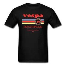 Vespa Motor Piaggio Italy Motorbike Vintage camisetas con Logo de diseño cómodo para hombres Camiseta de algodón impresa ciclista camiseta