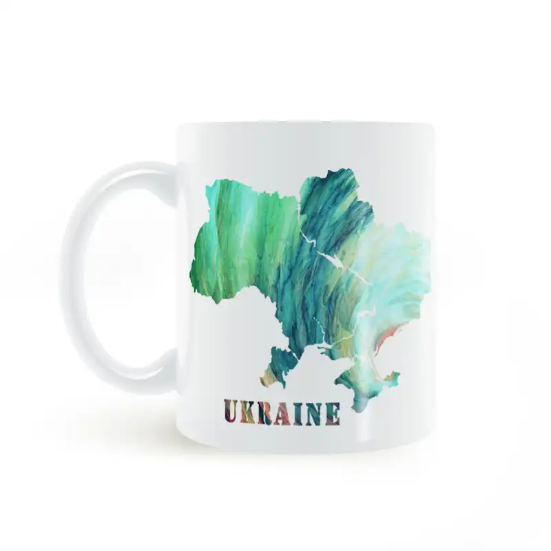 Украина карта кружка Кофе молока Керамика с возможностью креативного самостоятельного выбора между подарки домашнего декора кружки 11 oz T123 - изображение