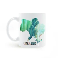Украина карта кружка Кофе молока Керамика с возможностью креативного самостоятельного выбора между подарки домашнего декора кружки 11 oz T123 - изображение