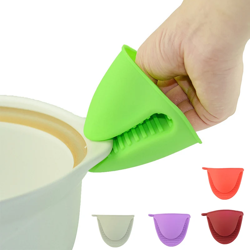 

Thicken Anti-slip Microwave Oven Gloves 1Pc Kitchen Anti-scalding Plate Clip Heat Resistant Non Stick Oven Mitts Silicone
